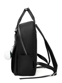 Rucsac ușor rezistent la apă, poate fi folosit ca geantă de mână, potrivit pentru femei, fete, mame pentru a transporta articole precum laptop, bunuri pentru cumpărături, sticle etc. Călători și lucrători de birou., Rechizite școlare, Rucsac de școală, Geantă de școală, Înapoi la școală, Rucsac pentru școală, Geantă de carte pentru școală, Capacitate mare, Potrivit pentru fete adolescente, femei, studenți, începători și lucrători cu guler alb, perfect pentru întoarcerea la școală ,Colegiu, Muncă, Afaceri, Navetă, Birou - Negru - Vizualizare 5