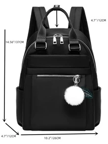 Rucsac ușor rezistent la apă, poate fi folosit ca geantă de mână, potrivit pentru femei, fete, mame pentru a transporta articole precum laptop, bunuri pentru cumpărături, sticle etc. Călători și lucrători de birou., Rechizite școlare, Rucsac de școală, Geantă de școală, Înapoi la școală, Rucsac pentru școală, Geantă de carte pentru școală, Capacitate mare, Potrivit pentru fete adolescente, femei, studenți, începători și lucrători cu guler alb, perfect pentru întoarcerea la școală ,Colegiu, Muncă, Afaceri, Navetă, Birou - Negru - Vizualizare 10