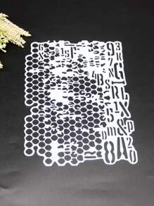 1入組鏤空繪圖範本 - 白色 - 查看 1