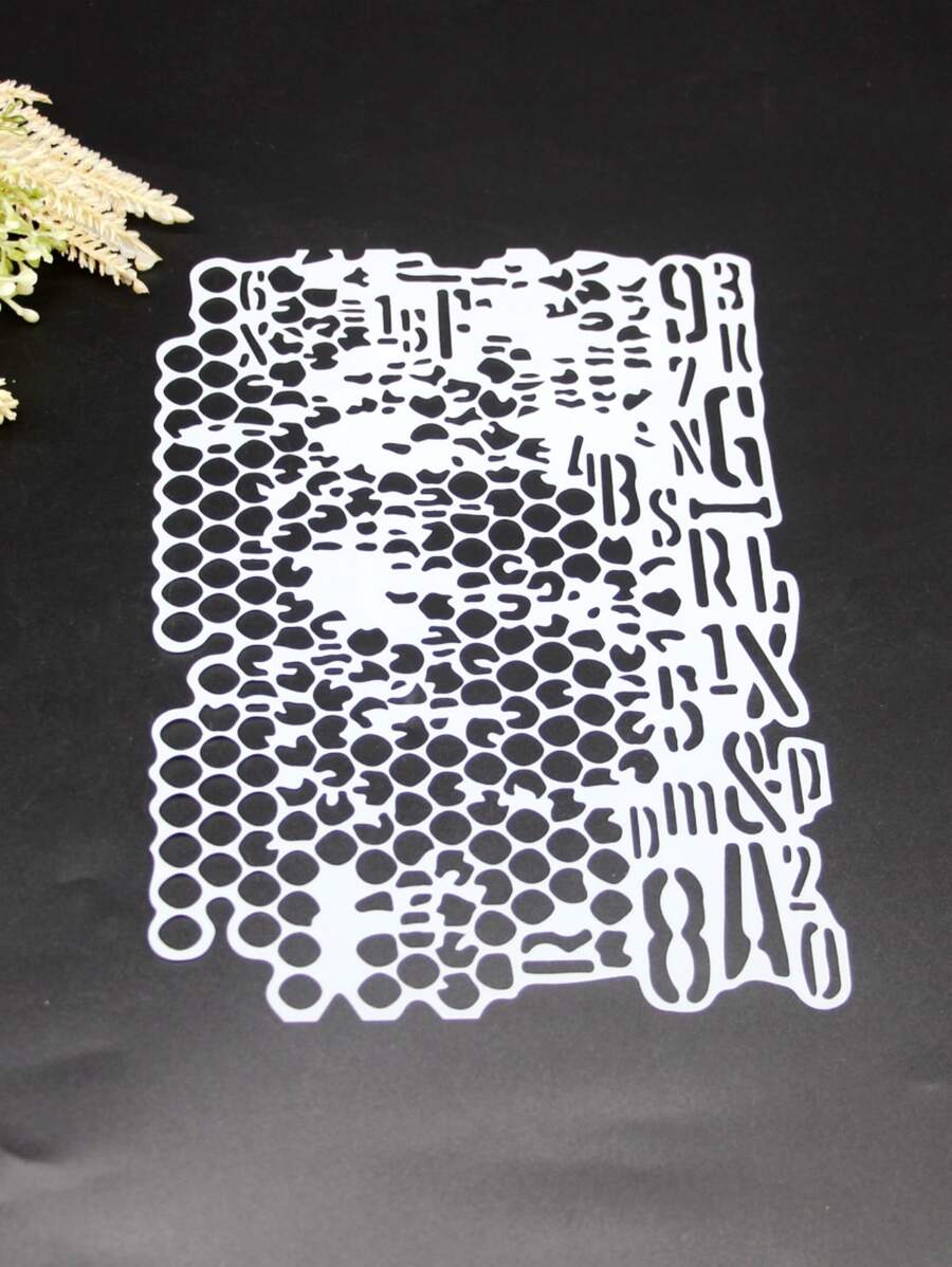 1入組鏤空繪圖範本 - 白色 - 查看 1