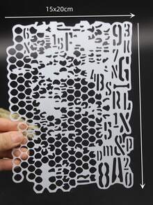 1入組鏤空繪圖範本 - 白色 - 查看 2