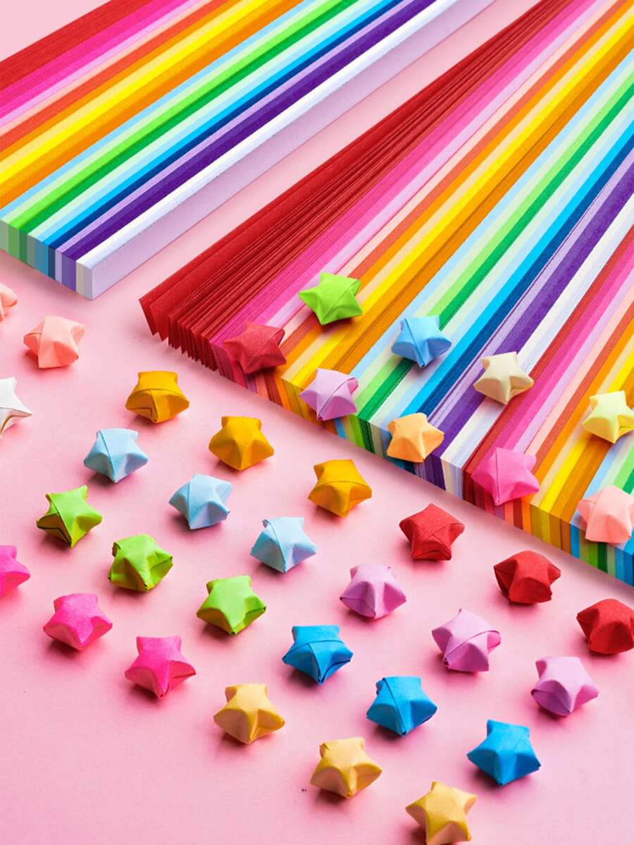 540入组混色日本折紙 - 紅色 - 查看 1