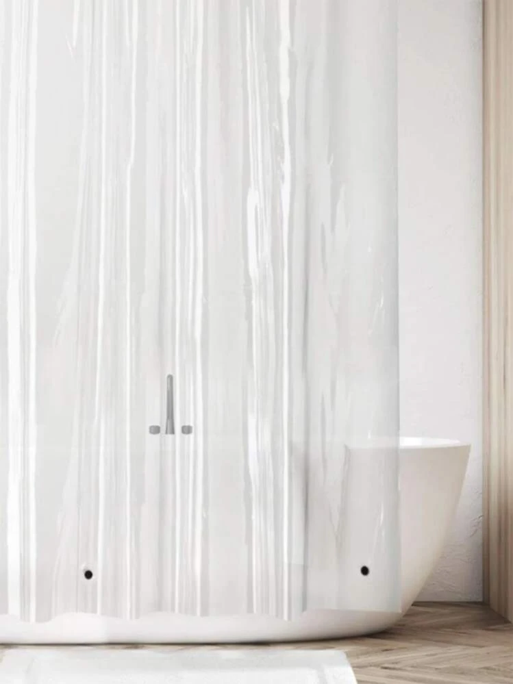 URAQT Tenda Doccia Antimuffa e Impermeabile 180 * 180CM - con 12 Ganci di Plastica, Lavabile in PEVA - Tenda Bagno Bianca per Dormitorio, Famiglia, Hotel