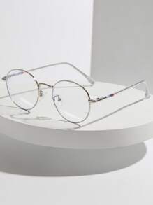 Round Frame Eyeglasses - Silver - View 1