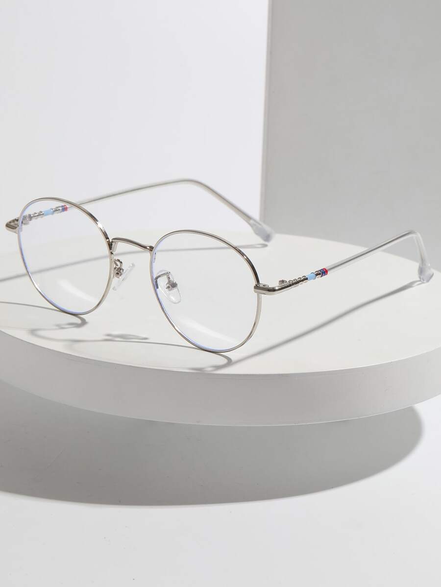 Round Frame Eyeglasses - Silver - View 1