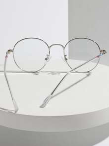 Round Frame Eyeglasses - Silver - View 2