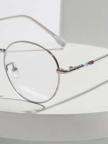 Round Frame Eyeglasses - Silver - View 3