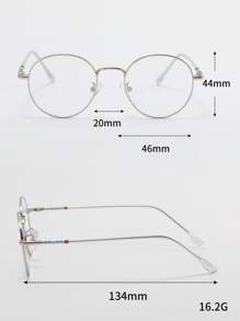 Round Frame Eyeglasses - Silver - View 4