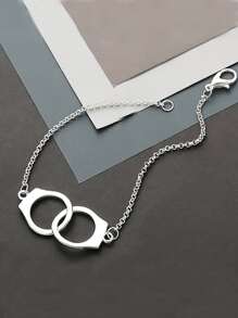 Nam Còng tay Trang trí Vòng tay Màu bạc Đúng mốt Phổ biến nhất Đồ trang sức Qủa tặng Buổi tiệc - Bạc - Xem 2