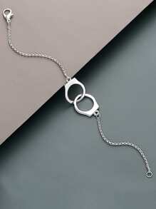 Nam Còng tay Trang trí Vòng tay Màu bạc Đúng mốt Phổ biến nhất Đồ trang sức Qủa tặng Buổi tiệc - Bạc - Xem 6