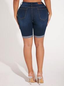 SHEIN SXY 卷邊牛仔短褲