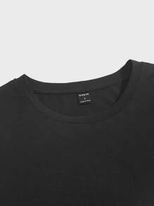 Manfinity VCAY Men Cotton Slogan Graphic Tee & Track Shorts - Multicolor - View 3