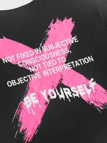 Manfinity VCAY Men Cotton Slogan Graphic Tee & Track Shorts - Multicolor - View 5