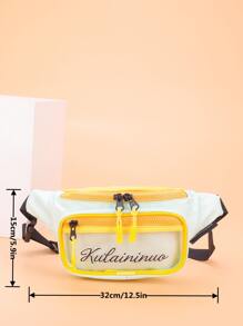 Riñonera con estampado de letra - Verde - Ver 5