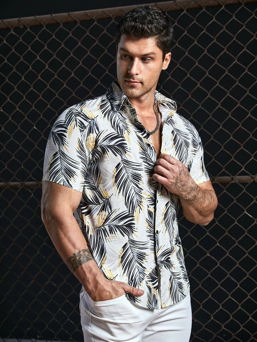 Manfinity Men Tropical Print Shirt - Multicolor - View 1