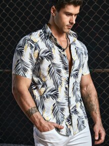 Manfinity Men Tropical Print Shirt - Multicolor - View 2