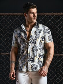 Manfinity Men Tropical Print Shirt - Multicolor - View 5