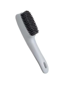 1 Bàn Chải Đánh Giày Bằng Nhựa, Thiết Kế Tay Cầm Bàn Chải Vệ Sinh Giày Cho Hộ Gia Đình - Xám - Xem 2