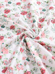 SHEIN 女孩V領T恤和碎花吊帶洋裝 - 彩色 - 查看 4