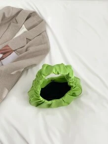 Bolso con fruncido minimalista - Verde - Ver 4