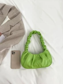 Bolso con fruncido minimalista - Verde - Ver 5
