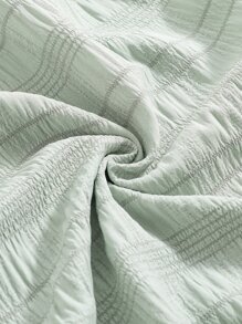 Chicas Vestido cruzado de manga farol con lazo lateral ribete con fruncido - verde menta - Ver 3