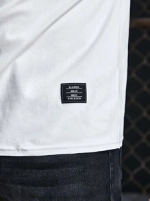 GENTILAND Men Patched Detail Pocket Front Tank Top - White - View 4