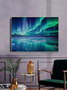 極光圖案DIY鑽石畫不附框架 - 彩色 - 查看 6