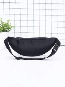 字母圖案腰包 - 黑色 - 查看 2