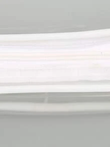 1pc Clear Pencil Case - White - View 4