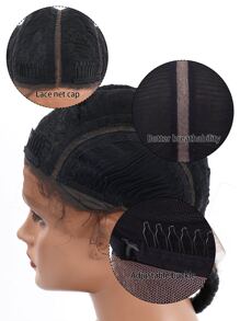 Black Synthetic Braid Lace Front Wigs With Baby Hair For Women Long 4 Box Braid Hair Wig - Black - View 6