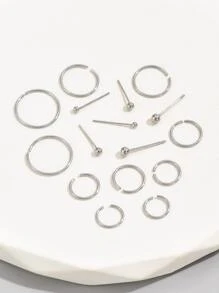 16 piezas minimalista Arete Set