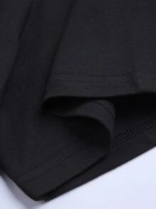 Manfinity Homme Men T-Shirts Fit Crew Neck Short Sleeve Graphic Tee Bunny Casual Fashion Men Clothes Summer Polyester - Black - View 3