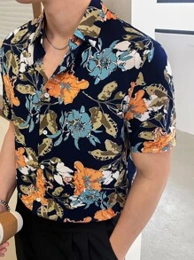 Manfinity NXTstreet Áo sơ mi nam họa tiết hoa cho kỳ nghỉ hè - Nhiều màu - Xem 5