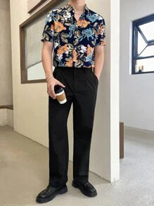 Manfinity NXTstreet Áo sơ mi nam họa tiết hoa cho kỳ nghỉ hè - Nhiều màu - Xem 6
