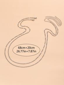 2pcs Minimalist Waist Chain - Silver - View 3