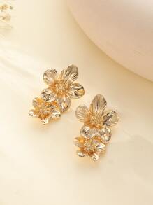 Bông tai trang trí hoa - Vàng - Xem 2