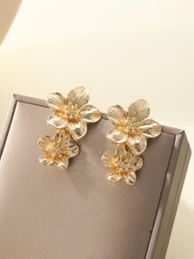 Bông tai trang trí hoa - Vàng - Xem 4