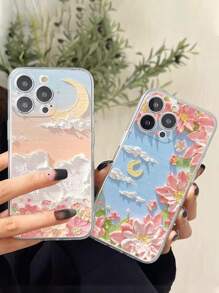 Bộ 2 ốp lưng điện thoại họa tiết hoa, tương thích với iPhone 15/15Plus/15Pro/15Promax, phiên bản quốc tế, không phải phiên bản nội địa. - Nhiều màu - Xem 4