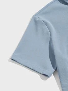 GENTILAND Men Solid Polo Shirt - Dusty Blue - View 3