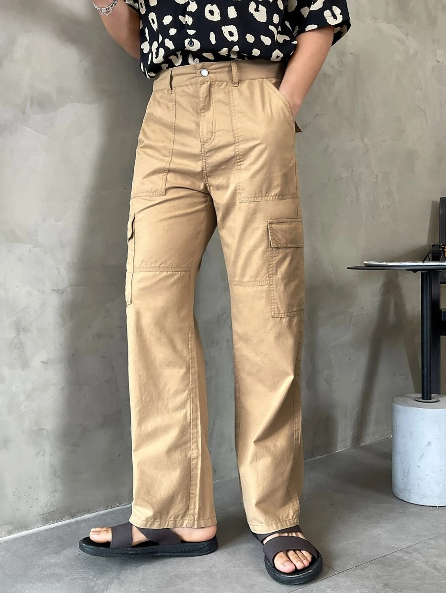 Manfinity 男士翻蓋口袋工裝牛仔褲