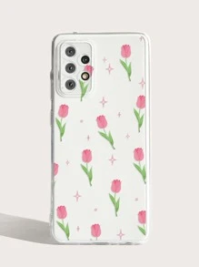 鬱金香圖案透明手機殼 - 彩色 - 查看 3