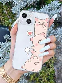 Ốp điện thoại hình chú heo hoạt hình, phiên bản quốc tế, không phải phiên bản nội địa. - Nhiều màu - Xem 1