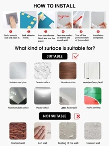 ملصق حائط مرآة بتصميم أرنب قطعة واحدة - فضي - مشاهدة 5