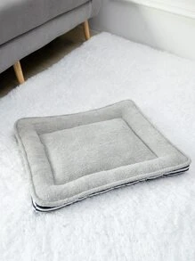 1pc Plush Pet Crate Mat