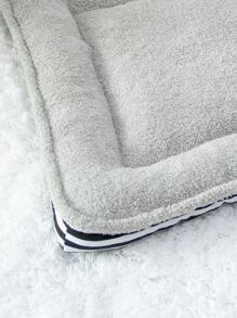 1pc Plush Pet Crate Mat