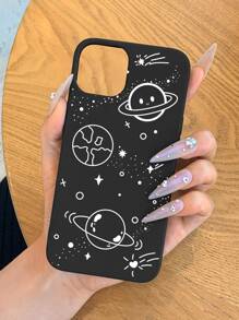 星空圖案手機殼 - 黑與白 - 查看 2