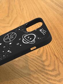 星空圖案手機殼 - 黑與白 - 查看 3