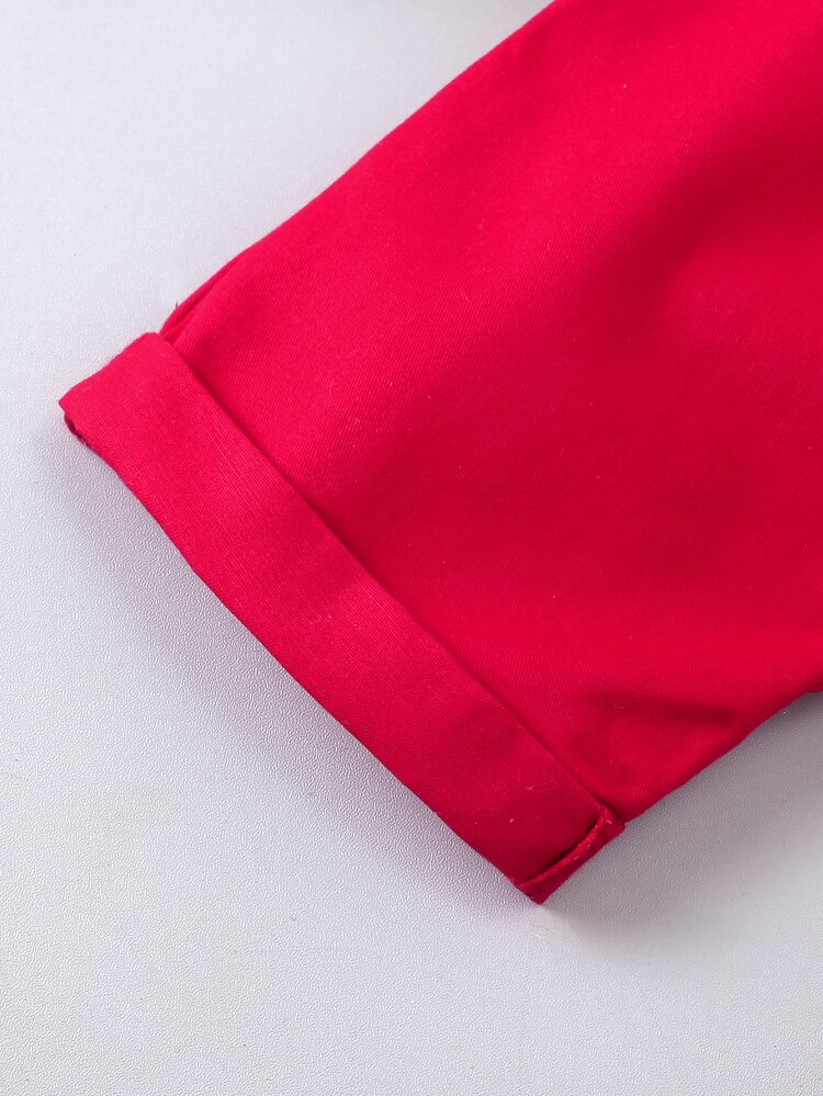 Đứa bé trai Ngôi sao Và In Mặt trăng Áo sơ mi & Quần short - Đỏ và trắng - Xem 6