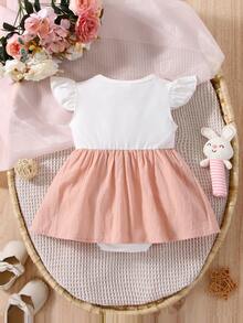 Đầm em bé Xù 2 trong1 Hoạt hình Khối Màu - Nhiều màu - Xem 2